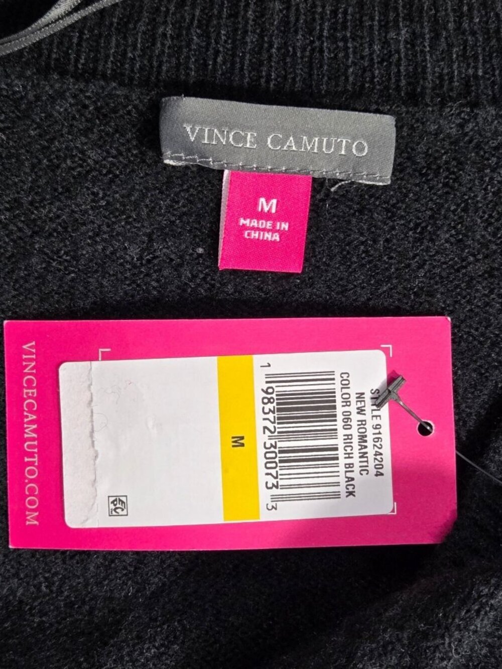 Vince Camuto Faux-Feather Trim V-Neck Cardigan - Picture 3 of 7